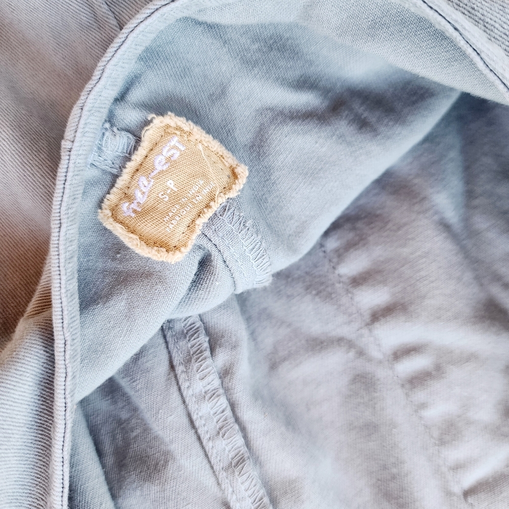 Free People Free-est Grey Denim‎ Dean Romper - Picture 6 of 7
